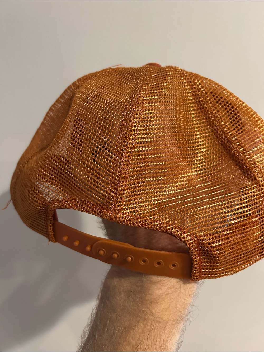 Vintage Meza Sporting Goods Trucker Hat Cap Tan Brown Mesh Snapback 80s - Picture 5 of 10